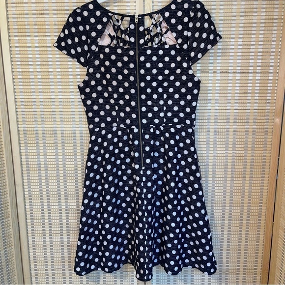 MAEVE Academia Artsy A Line Flare New Girl White Polkadot Sweetheart Dress 4 - Picture 7 of 13